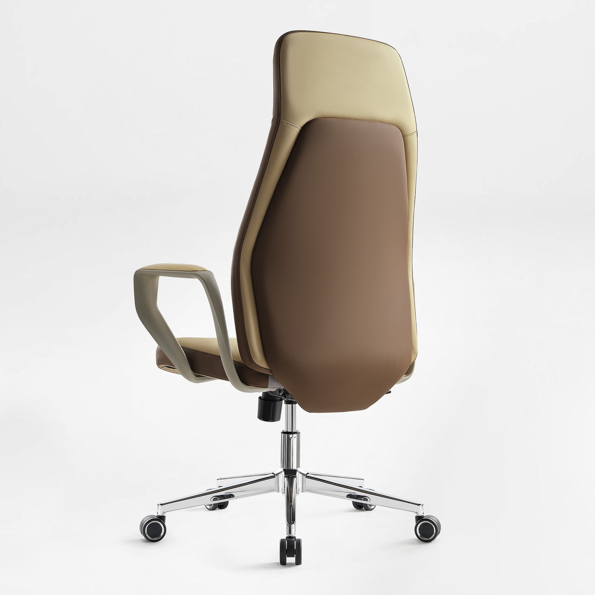 Royal Clara, Faux Leather Executive Ergonomic Office Chair — back 45° angle views showcase