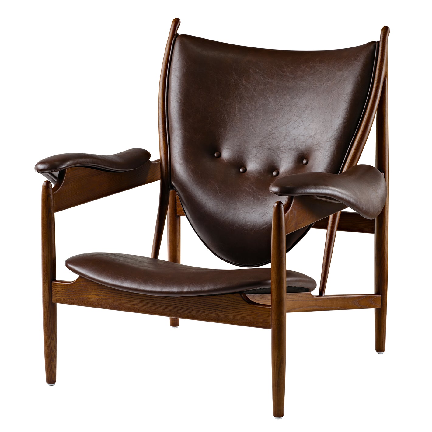 Dakota, Microfiber Leather Chieftain Lounge Chair, Brown