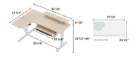 60x23 L Shaped Standing Desk with Accessories Set