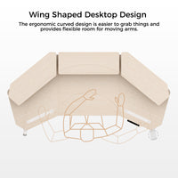 Aero Pro Wing Shaped Standing Desk (63"x23")