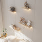 Floating Wall Shelf with Lighting, Maple