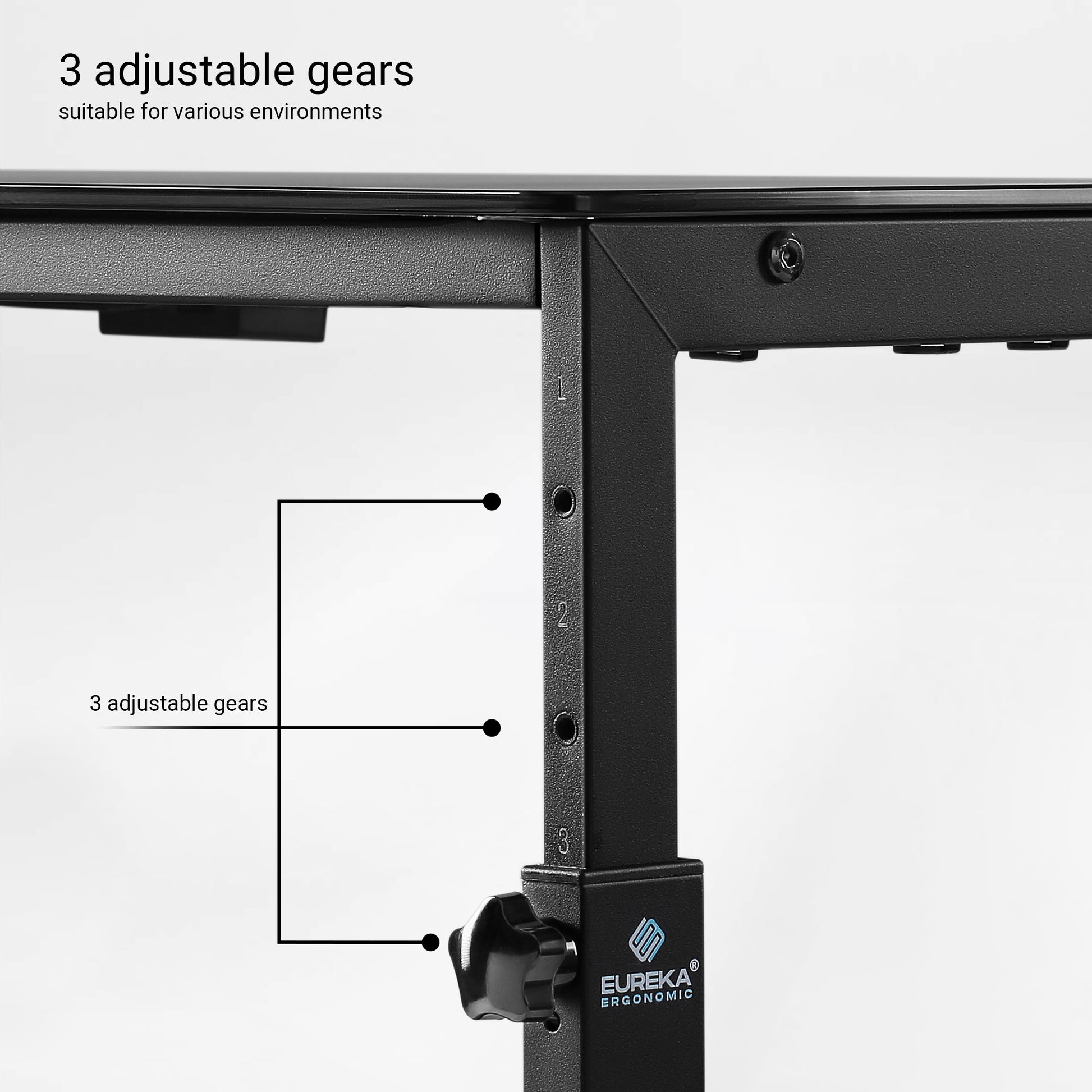 Height Adjustable CPU Cart with 3 adjustable gears