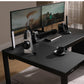 GTG - Wave, L-Shaped Glass LED Gaming Desk (60"x44"）