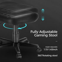 Ergonomic Gaming Stool With Height Adjustment and 360° Rotation for Comfortable Posture.