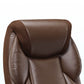 Galene, Home Office Chair, Brown, Breathable cushioned PU Leather Fabric, Padded Headrest