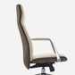 Royal Slim OC08 Leather High Back Executive Office Chair, Beige White High End Office Side Profile
