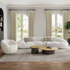 Adele, Modern Curved Sofa Set - White