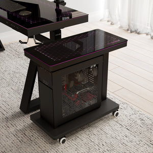 Height-Adjustable Illuminated Panel CPU Cart