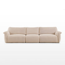 Vero Power Sleeper Sofa in Light Beige Techno 3D Mesh Fabric, Modular Design, Perfect for Modern Living.