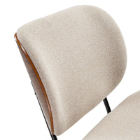 Edie, Walnut Upholstered Lounge Chair