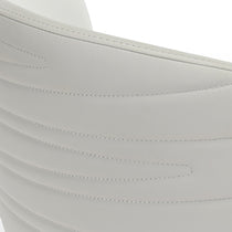 Chateau Dining Chair Detail: Off-White Stitched Backrest. Modern Dining Furniture.