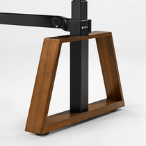 Eureka Ergonomic Ark Executive Smart Standing Desk, Walnut Finish, Height Adjustable, Modern Office Furniture.