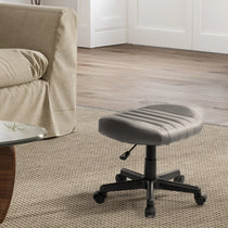 Eureka Ergonomic Gray Footstool With Wheels for Ergonomic Comfort in Home Office.