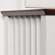 Eureka Ergonomic Ark Es 29 File Cabinet Detail, White With Brown Top, Dual-Tone Home Office Storage.