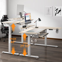 L-Shaped Standing Desk with Accessories Set (60"x23")