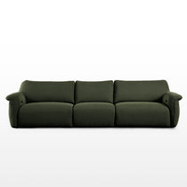 Vero Power Sleeper Sofa in Olive Green Techno 3D Mesh Fabric, Modern Modular Design.