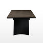 90"-129" Extendable Dining Table With Sintered Stone Desktop, Black