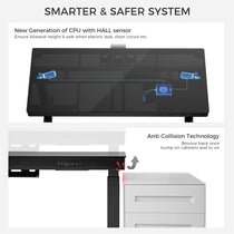GTG-G55 Gaming Desk Smart Safety Features: Cpu With Hall Sensor and Anti-Collision Technology.