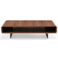 Eureka Ergonomic living room with 47" Walnut Rounded Retangular Coffee Table