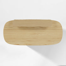 Eureka Ergonomic Opal Executive Office Desk Oak Top View showing the wood grain across the top panels