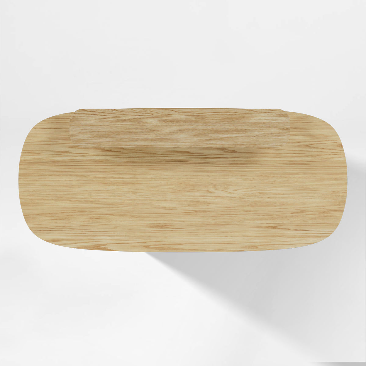 Eureka Ergonomic Opal Executive Office Desk Oak Top View showing the wood grain across the top panels