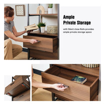 Eureka Ergonomic Sonoma Storage Shelf With Ample Private Storage and Silent-Close Rails.