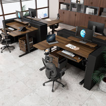 Eureka Ergonomic L-Shaped Standing Desk Setup With Ergonomic Office Accessories.