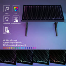 GTG-I43 Gaming Desk: Rgb Lighting With Music Sync, Color, Brightness, and App Control.