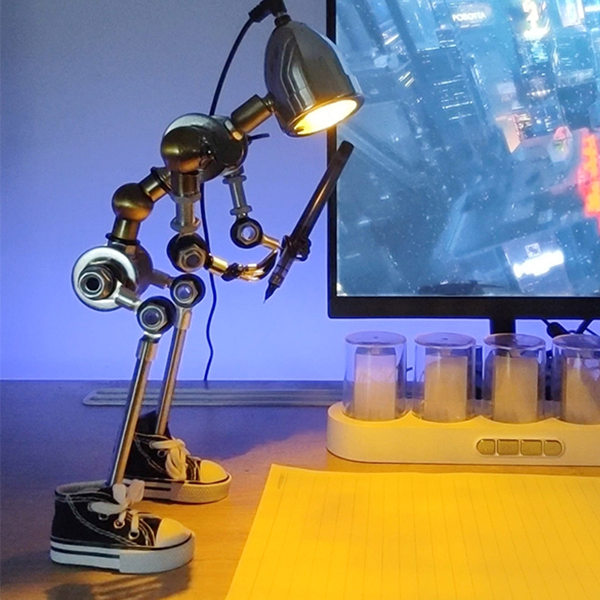 Eureka Ergonomic, Robot-Shaped Cyberpunk Table Lamp Decor