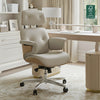 Mathias, Napa Leather Executive Office Chair - Off-White