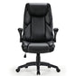 Galene, Home Office Chair, Black, Breathable cushioned PU Leather Fabric, Front