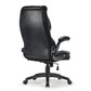 Galene, Home Office Chair, Black, Breathable cushioned PU Leather Fabric, Back Angled