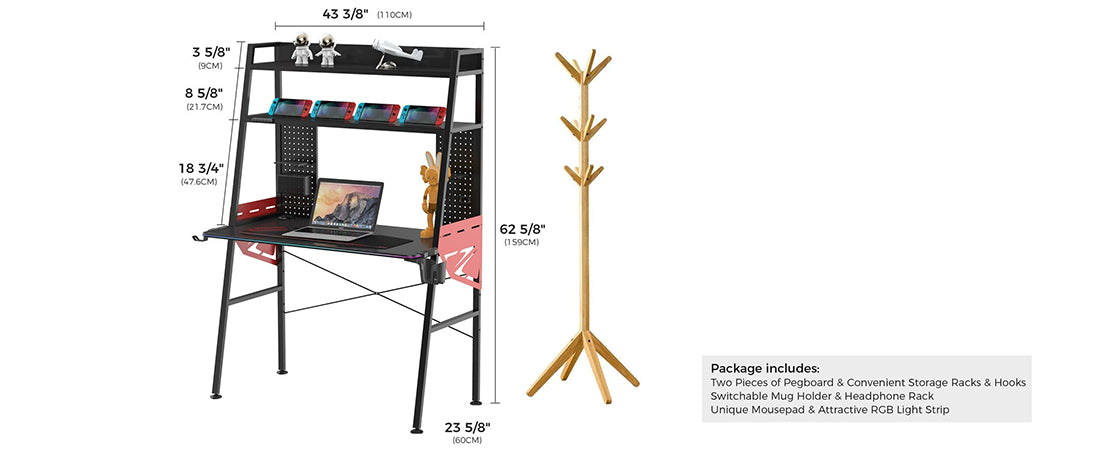 Acer ergonomic folding online workstation desk