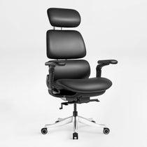 The Forma Ergonomic Chair modern style with lasting comfort in Black pu leather 45