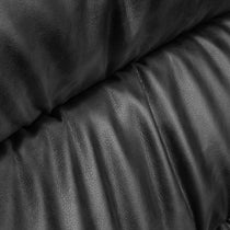Regal Pu Leather Home Office Chair, Black Pu Leather Upholstery Detail, Textured Finish.