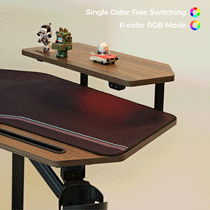 Eureka Ergonomic Aero Wing Desk With Rgb Lighting and Built-In Accessories.