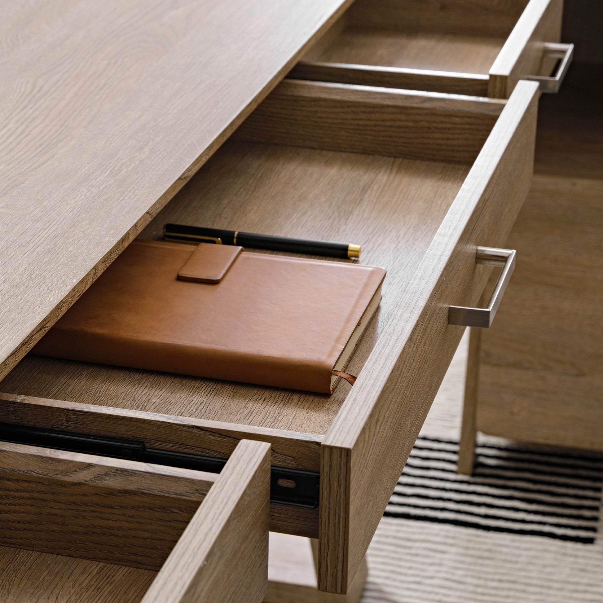Desk with Three Drawers Design