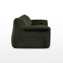 Vero Power Sleeper Side Sofa in Olive Green Techno 3D Mesh Fabric, Modern Modular Design.