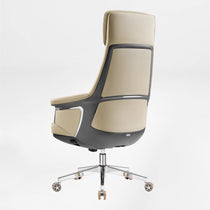 Eureka Ergonomic Royal Renee,  Leather Executive Office Chair,Off-white back