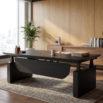 Zen Classic Executive Standing Desk with Cabinets (86"x39")