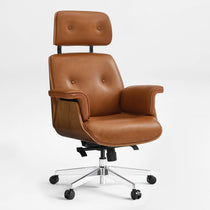 Mathias Leather Executive Chair with Ottoman