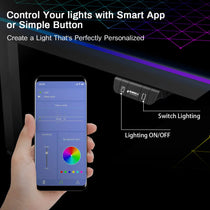 Eureka Ergonomic GTG-L60 Gaming Desk: App Control for Rgb Lighting, With Brightness and Color Customization Options.