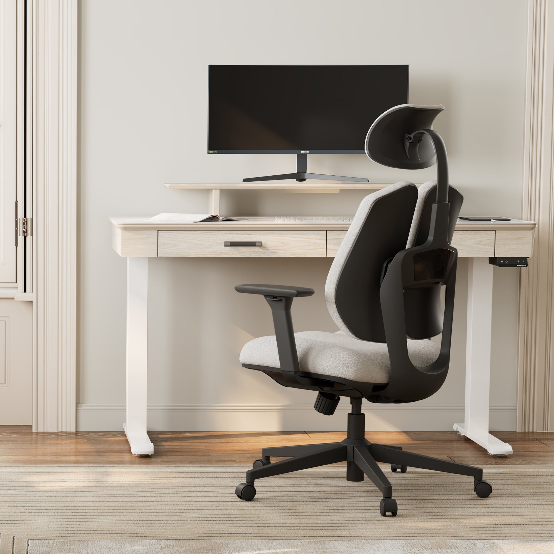 Flex Ergonomic Home Office Chair Off-White