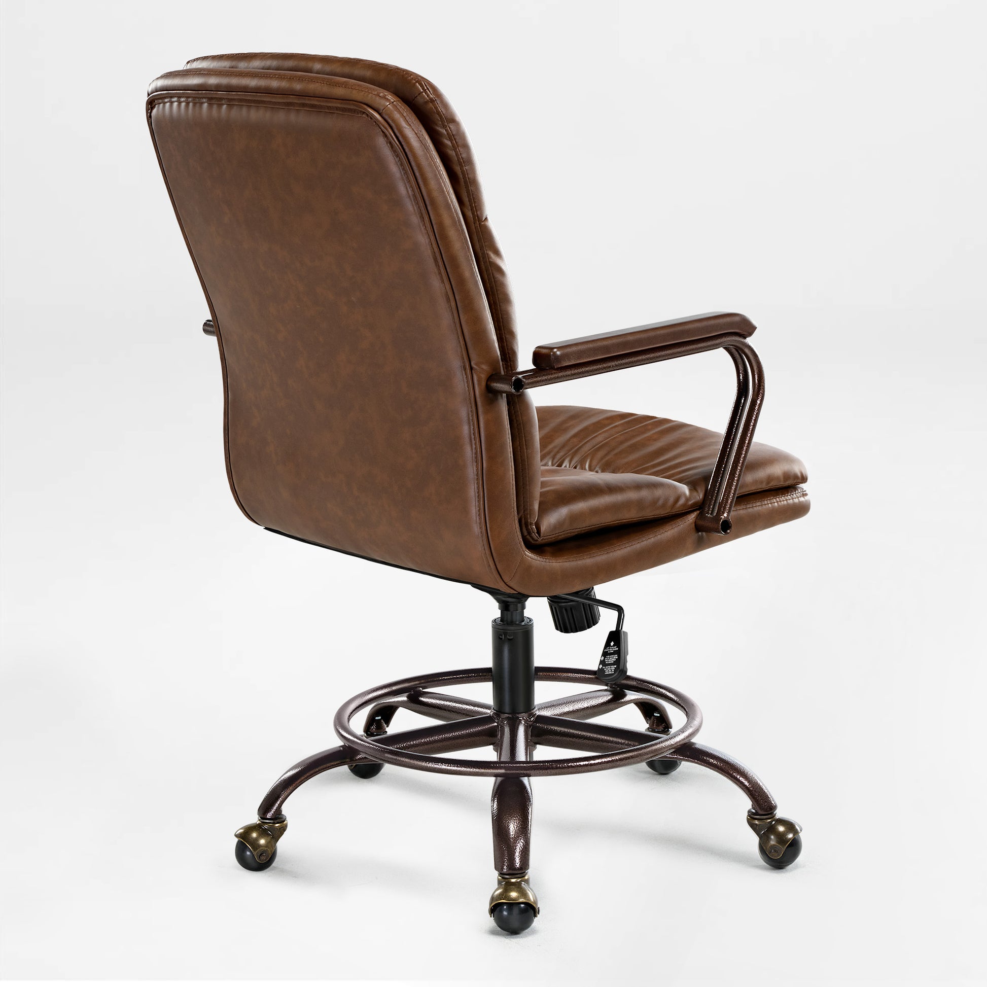 tobacco leather office chair Parker Vintage Cigar Swivel This office chair is an ideal pick Hubert Office Chair, Tobacco Tan