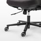 Close-up of a black office chair with wheels on a white background,black