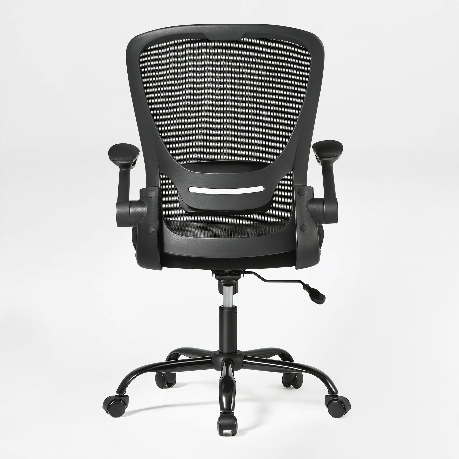 Onyx Ergonomic Office Chair With Black Mesh Back, Adjustable Armrests, Ergonomic Design.