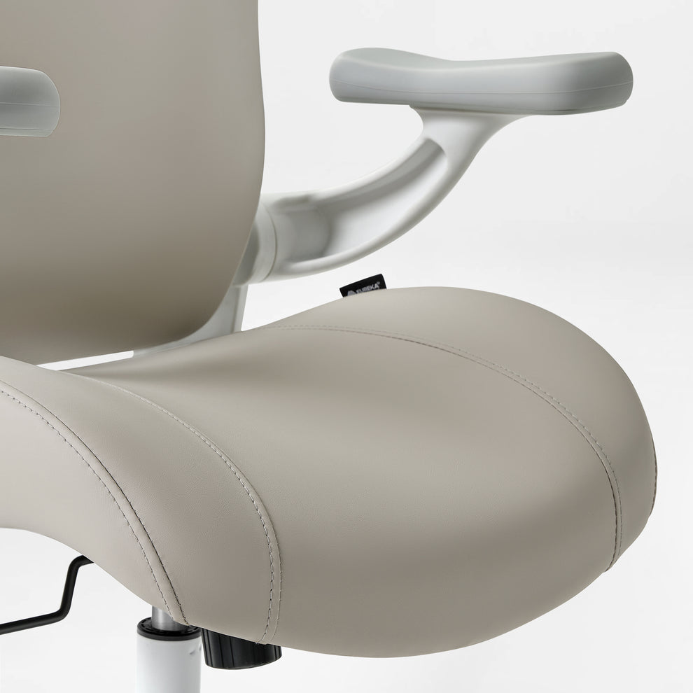 Good PU Leather Office Chair with Lumbar Support | Eureka Ergonomic
