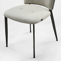 Aspen, Upholstered Dining Side Chairs Set of 2,  Indigo Blue& Off-White