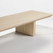 Eureka Ergonomic Ark Pro L-Shaped Desk Detail With Wood Support and White Sintered Stone Top, Luxury Desk Design.