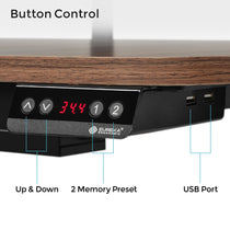 Eureka Ergonomic U-Shaped Standing Desk Control Panel With Up/Down Buttons, Usb Port, and Height Memory Preset.